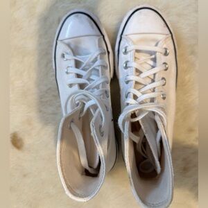 White High-Top Platform Converse